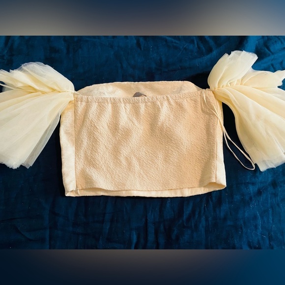 Anthropologie Sunday in Brooklyn Tulle Off The Shoulder Tapestry Bodice Top NWT - Picture 11 of 11
